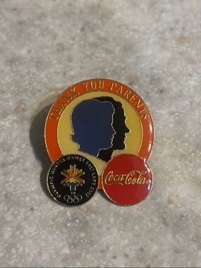 2002 Salt Lake City Olympics Coca Cola Enamel Pin